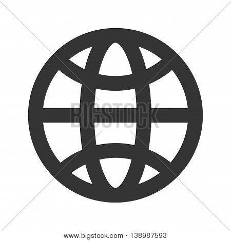 Blue spehere simbolizing global connection, vector illustration graphic design.