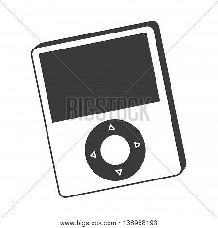 MP4 music player , isolated flat icon vector illustration