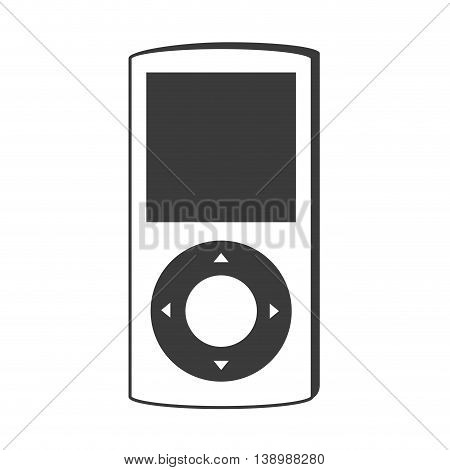 MP4 music player , isolated flat icon vector illustration
