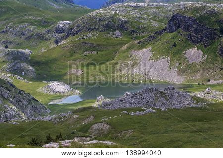 Kotlanicko lake in Sutjeska national park Zelengora mountain