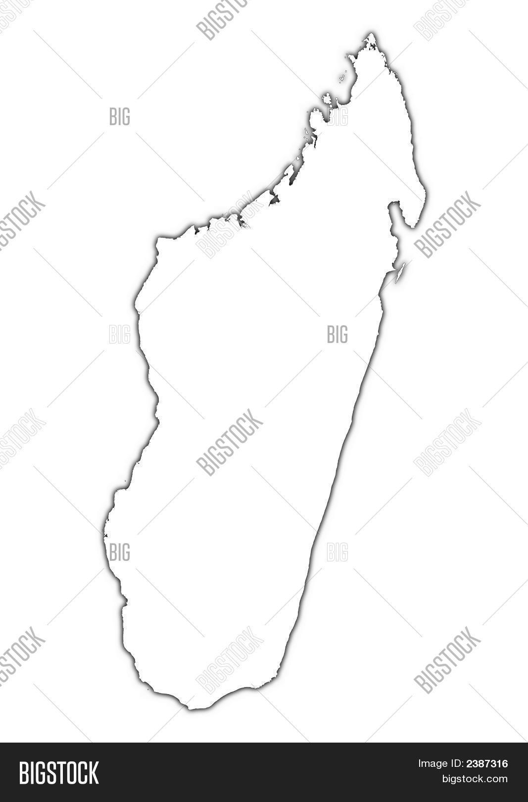 Madagascar Outline Map Image &amp; Photo (Free Trial) | Bigstock