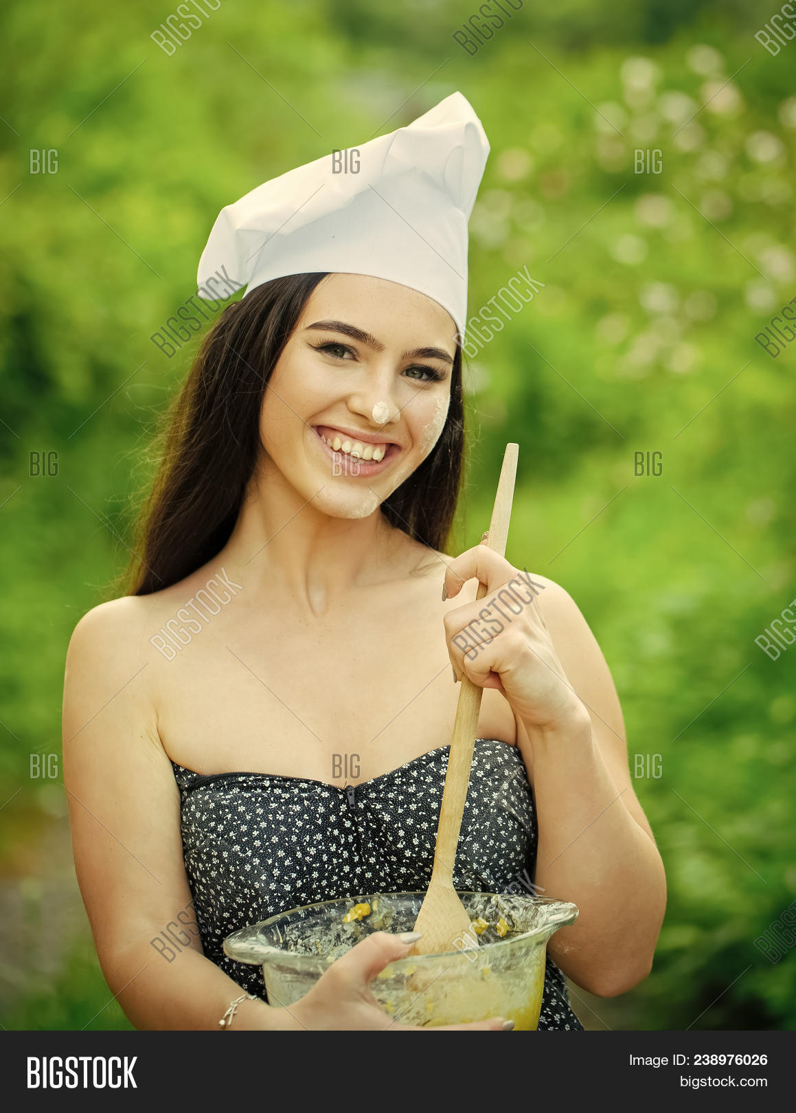 Girl Cook Mixing Dough Image & Photo (Free Trial) Bigstock