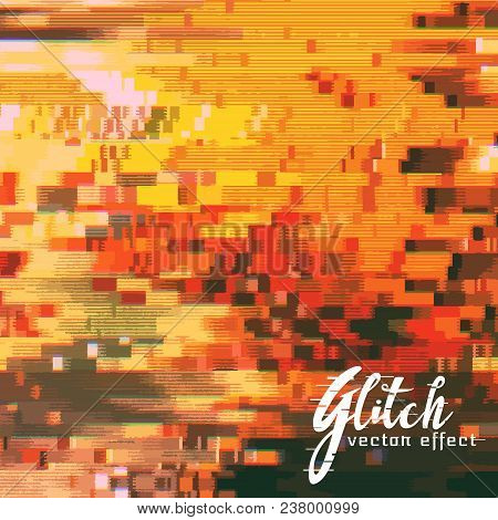 Scrambled Glitch Image Malfunction Effect Vector Background