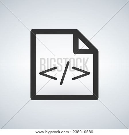 Coding Page Icon Vector, Vector Illustration Isolated On Modern Background