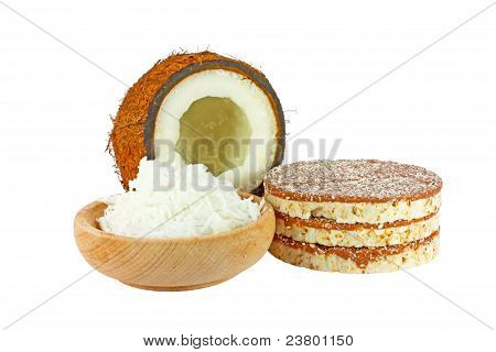 Кокос с кокосового еды