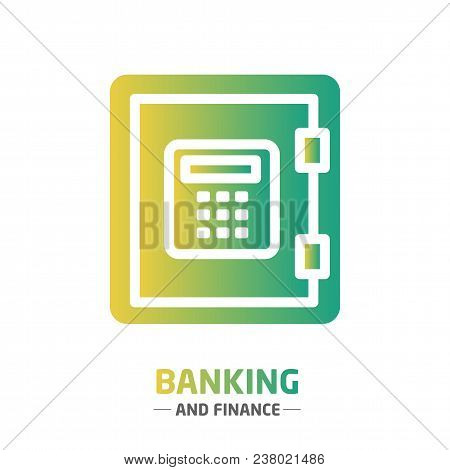 Shape And Lines Design Finance Icon Banking Cash