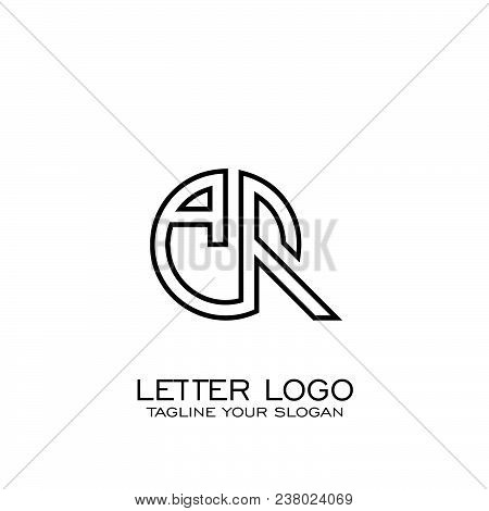 Circle Letter Logo Design, A R Logo.