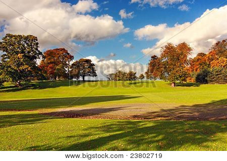 Bella autunno nel parco di Falkirk, in Scozia