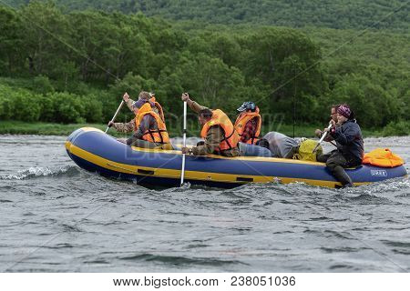 Bystraya River, Kamchatka Peninsula, Russian Far East - July 15, 2016: Summer Rafting On Kamchatka I