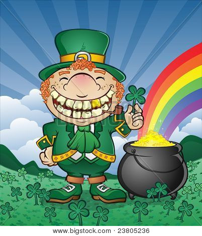 Гном и его горшок с золотом