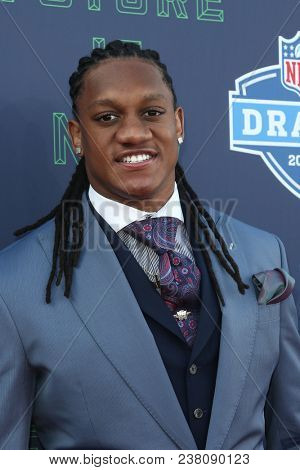 ARLINGTON, TX - Tremaine Edmunds attends the 2018 NFL Draft at AT&T Stadium on April 26, 2018 in Arlington, Texas.