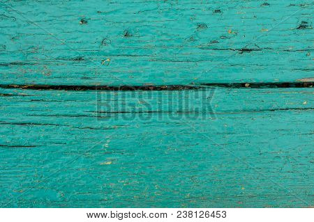 Close Up Macrophotography Texture Of A Vintage Turquoise Colored Wood Board Painted For A Background