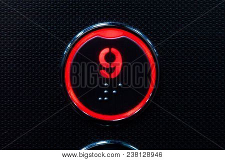 Power Button Sign, Power Button Symbol. Abstract Night Sky Background