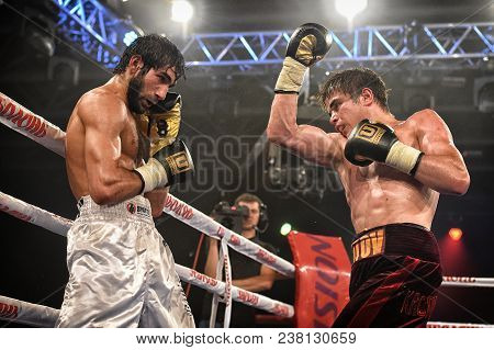 An Unidentified Boxers In The Ring During Fight For Ranking Points