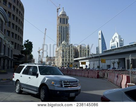 Light Traffic On Olaya Street In Riyadh