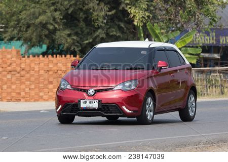 Chiang Mai, Thailand - April  5 2018: Private Car, Mg3 Product From British Automotive. Photo At Roa