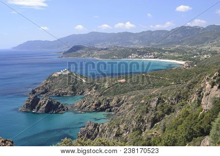 The Coastline Of Tertenia From Cartuceddu Peak