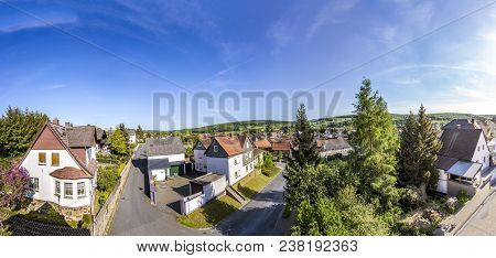 Skyline Of Rural Village Waldsolms In The Taunus Area