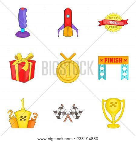 Honorary Diploma Icons Set. Cartoon Set Of 9 Honorary Diploma Vector Icons For Web Isolated On White