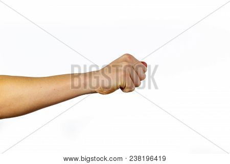 Closeup Of Male Hand Showing A Thist