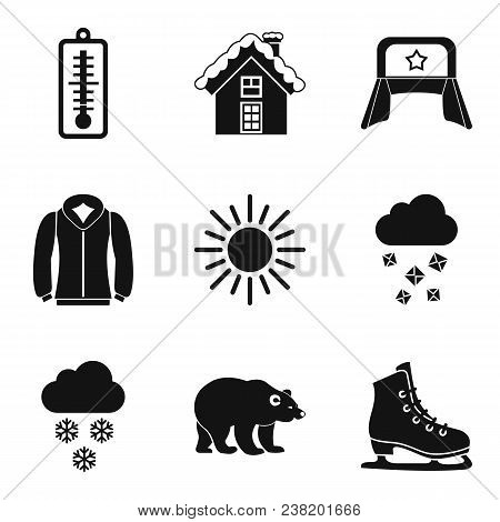 Wintertime Icons Set. Simple Set Of 9 Wintertime Vector Icons For Web Isolated On White Background