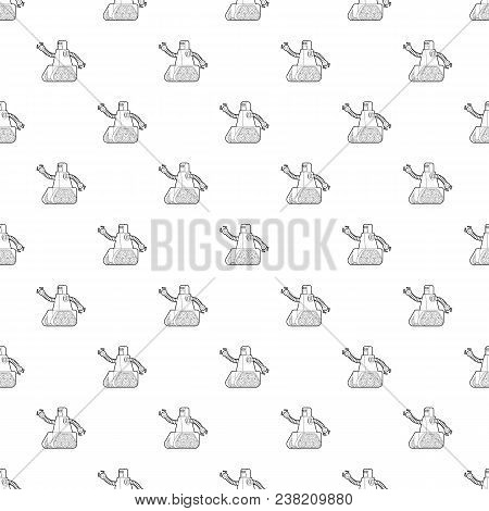 Robot With Caterpillar Track Pattern Vector Seamless Repeating For Any Web Design