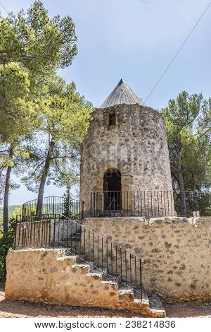Famous Windmill Painted By Paul Cezanne In Le Tholonet, Provence, France