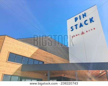 Entrance To Pinstack In Las Colinas, Irving, Texas