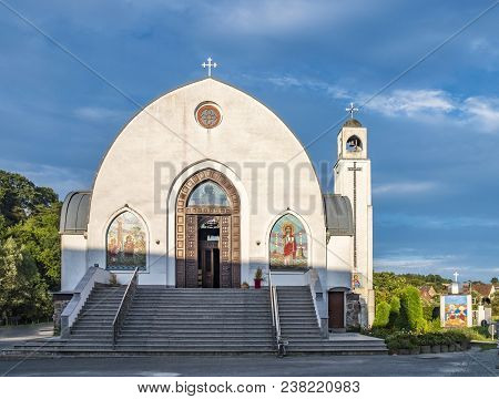 Coptic Church In Waldsolms, Germany In Late Afternoon Light