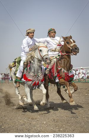 Traditional Omani Horse Race