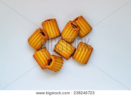 Pile Sweet Cookies On A Lihgte Background