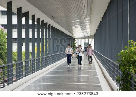 Suandok Skywalk, Walk Way Between Suandok Park Parking Building And Hospital Building.