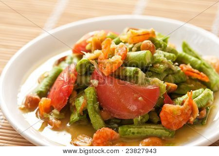 Quintal longo salada de feijão
