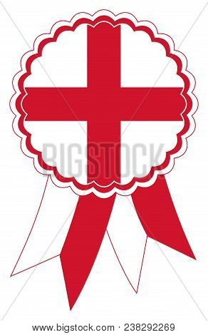 England Award Ribbon Vector In The Original National Colours Red And White.
Representing England An 