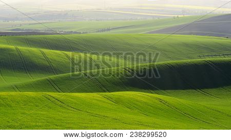Moravian Tuscany – Beautiful Spring Landscape In South Moravia Near Kyjov Town. Czech Republic - Eur