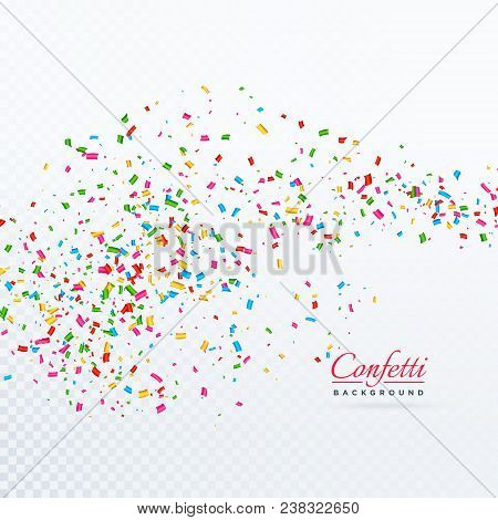 Abstract Tiny Confetti Transparent Background Vector Illustration