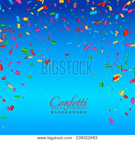 Background With Colorful Confetti Vector Design Illustration