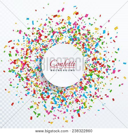 Confetti Background With Text Space Design Vector