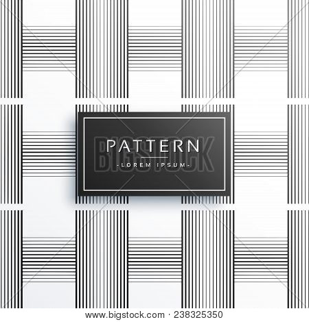 Geometric Black Verticle And Horizontal Lines Pattern Design