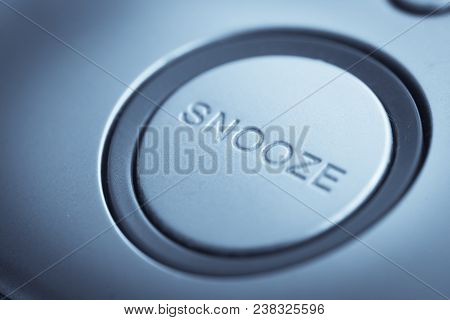 Close Up Shot Of A Snooze Button Of An Electronic Clock.
