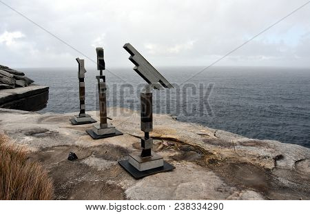 Sydney, Australia - Oct 27, 2017. Anthony Battaglia: Bird Geometry. Sculpture By The Sea Along The B