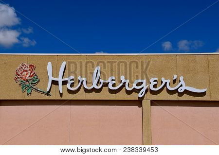 Minnesota, Minnesota, April 26, 2018: The Logo Represents Herberger`s, A Chain Of Department Stores 