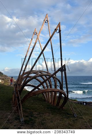 Sydney, Australia - Oct 27, 2017. Mark Swartz: Lanna Landcraft. Sculpture By The Sea Along The Bondi