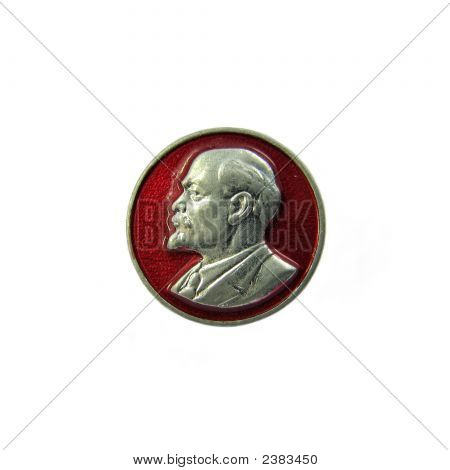 ป้ายชื่อพนักงานกับโพรไฟล์ของ Vladimir Lenin