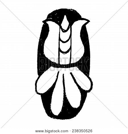 Handdrawn Arabic Numerals. Number 0 - Floral Element Of Numbers Made From Hand Drawn Flowers  For Yo