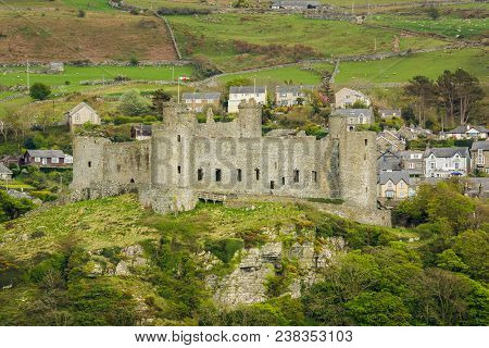 Harlech Castle Built In 1289 By Edward The First Of England After His Invasion Of Wales And Was Atta