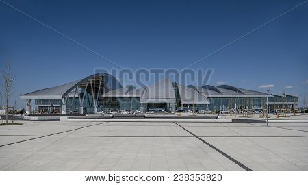 Rostov-on-don,russia - April 29,2018: Airport Platov,built For The Fifa World Cup 2018. Passengers A