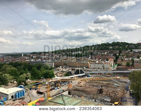 Stuttgart, Germany - April 24, 2018: Construction Site At Stuttgart Main Station For The Stuttgart21