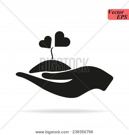Hand Giving A Heart Vector Illustration Eps 10.