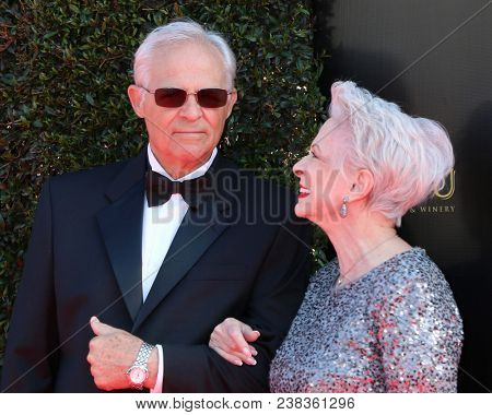 LOS ANGELES - APR 27:  George Bamford, Jennifer Bassey at the 2018 Daytime Emmy Awards - Creative at Pasadena Civic Auditorium on April 27, 2018 in Pasadena, CA